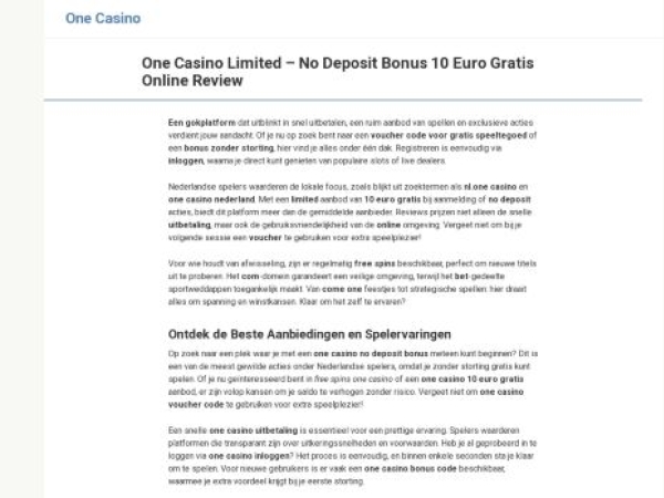one-casino1.nl